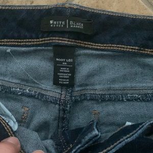 Whbm low to mid rise boot leg jeans size 8R